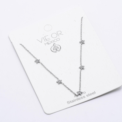 COLLAR ZO13698N Plateado Acero Inoxidable 2D21