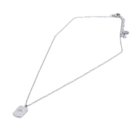 COLLAR ZO957N Plateado Acero Inoxidable 2D32