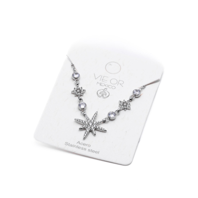 COLLAR ZO13235N Plateado Acero Inoxidable 2D31