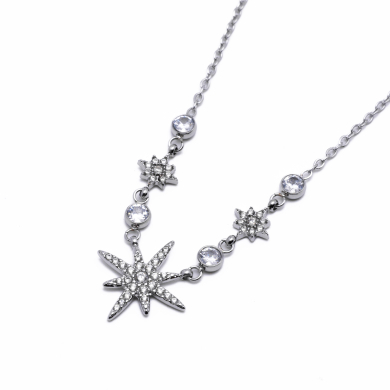 COLLAR ZO13235N Plateado Acero Inoxidable 2D31