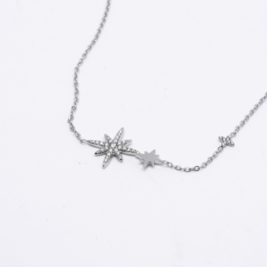 COLLAR ZO13617N Plateado Acero Inoxidable 2D21