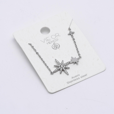 COLLAR ZO13617N Plateado Acero Inoxidable 2D21