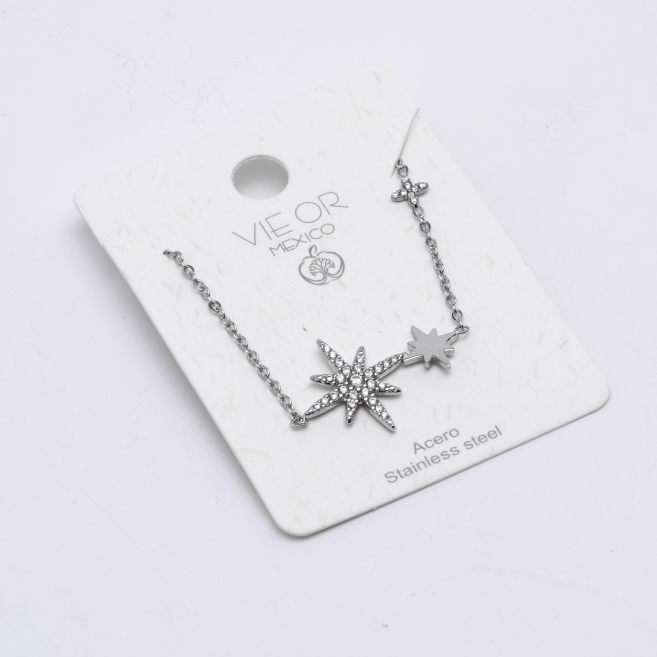 COLLAR ZO13617N Plateado Acero Inoxidable 2D21