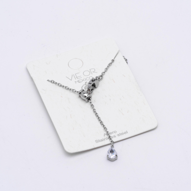 COLLAR ZO14081N Plateado Acero Inoxidable 2D11