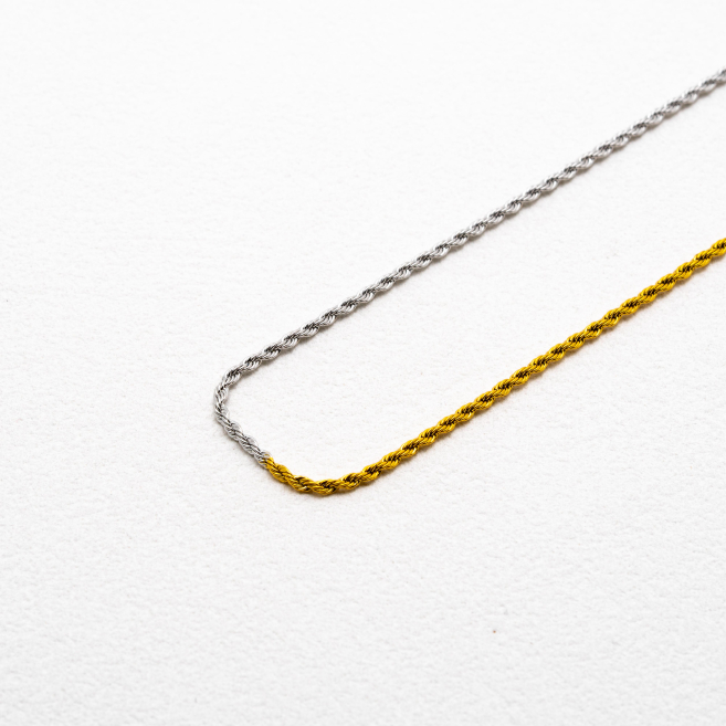 COLLAR ZO6726N/2MM Bicolor Acero Inoxidable -2D26