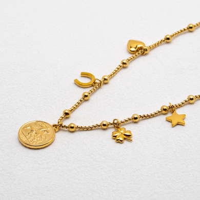 COLLAR ZO13781N Dorado Acero Inoxidable 2D12