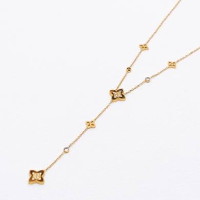 COLLAR ZO13728N Dorado Cafe Acero Inoxidable 2D35