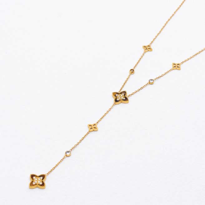 COLLAR ZO13728N Dorado Cafe Acero Inoxidable 2D35