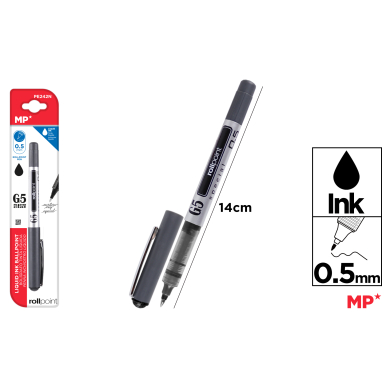 BOLIGRAFO G5 TINTA LIQUIDA PUNTA BALL NEGRO - H27