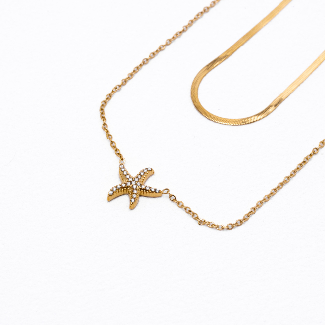 COLLAR ZO13613N Dorado Acero Inoxidable 2D37