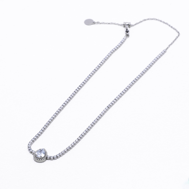 COLLAR ZO13142N Plateado Acero Inoxidable 2D16