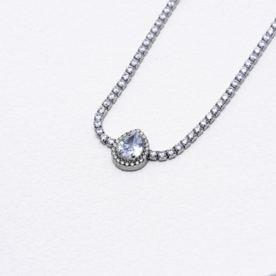 COLLAR ZO13142N Plateado Acero Inoxidable 2D16