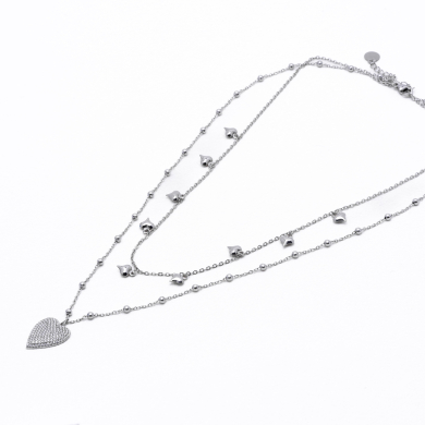 COLLAR ZO12772N Plateado Acero Inoxidable -E44