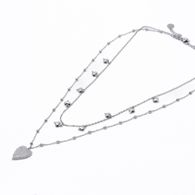 COLLAR ZO12772N Plateado Acero Inoxidable -E44