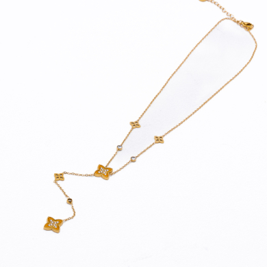 COLLAR ZO13728N Dorado Amarillo Acero Inoxidable 2D35