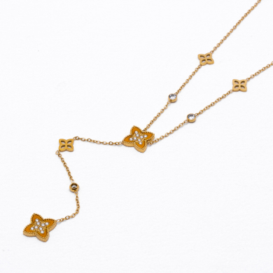 COLLAR ZO13728N Dorado Amarillo Acero Inoxidable 2D35