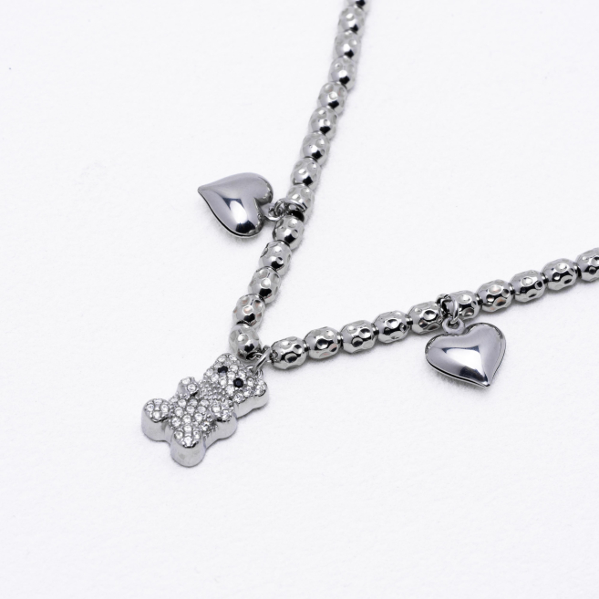 COLLAR ZO13128N Plateado Acero Inoxidable 2D48