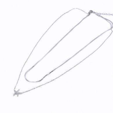 COLLAR ZO13613N Plateado Acero Inoxidable 2D37