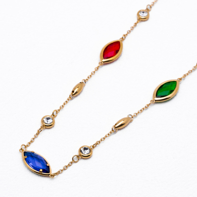 COLLAR ZO12798N Dorado Multicolor Acero Inoxidable E25