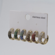 ARETES ZO12803E Dorado Multicolor Acero -F46