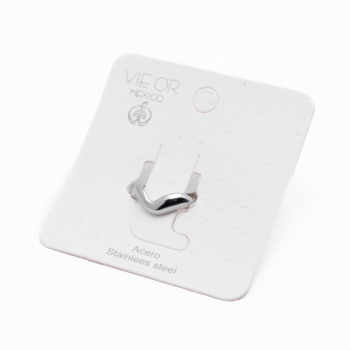 ANILLO ZO14144R Plateado Acero Inoxidable 2A21