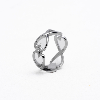 ANILLO ZO14296R Plateado Acero Inoxidable 2A24