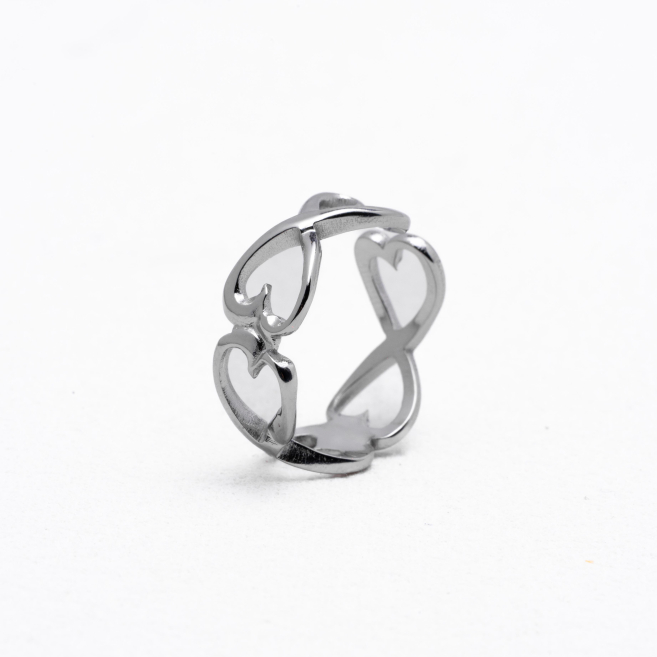 ANILLO ZO14296R Plateado Acero Inoxidable 2A24