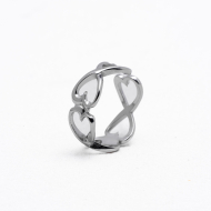 ANILLO ZO14296R Plateado Acero Inoxidable 2A24
