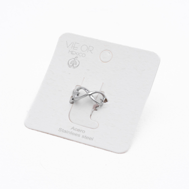 ANILLO ZO14296R Plateado Acero Inoxidable 2A24