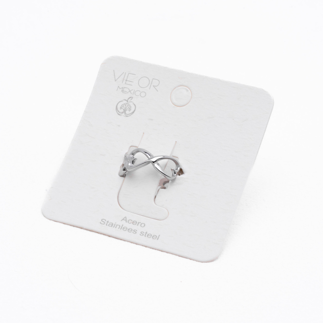 ANILLO ZO14296R Plateado Acero Inoxidable 2A24