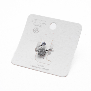 ANILLO ZO13582R Plateado Acero Inoxidable A14