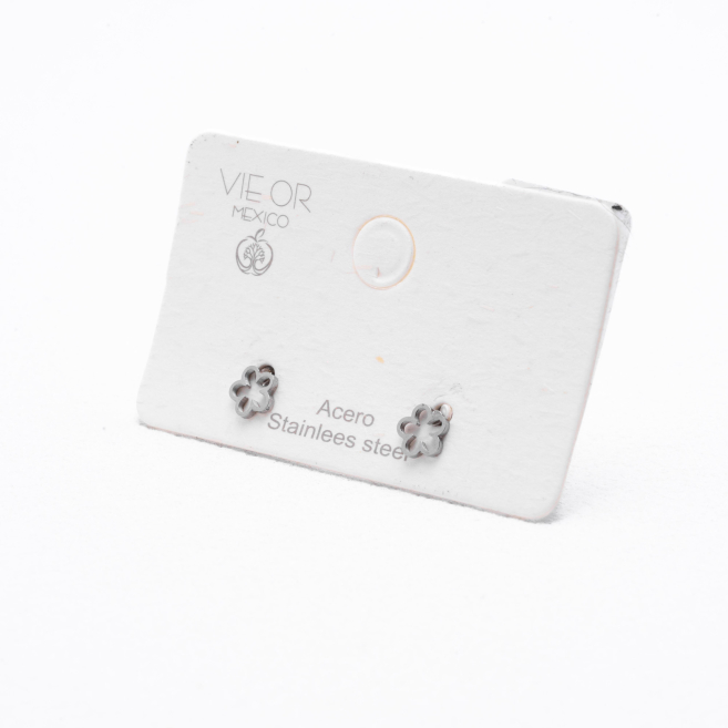 ARETES ZO6091E Plateado Acero Inoxidable F18