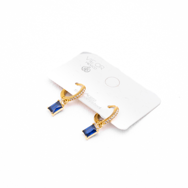 ARETES ZO13926E Dorado Azul Acero Inoxidable G35