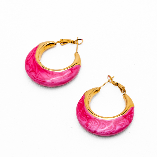 ARETES ZO13249E Dorado Fuxia Acero Inoxidable