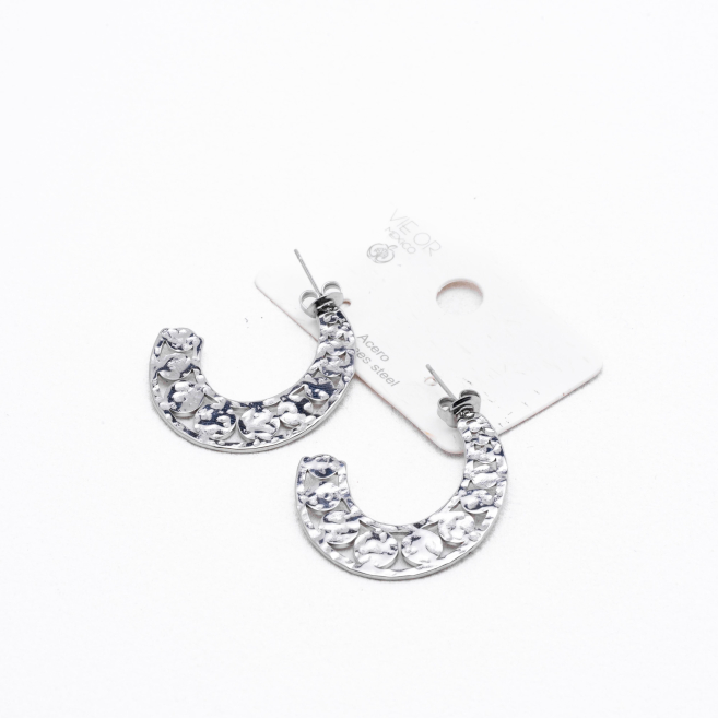 ARETES ZO7063E Plateado Acero Inoxidable G52