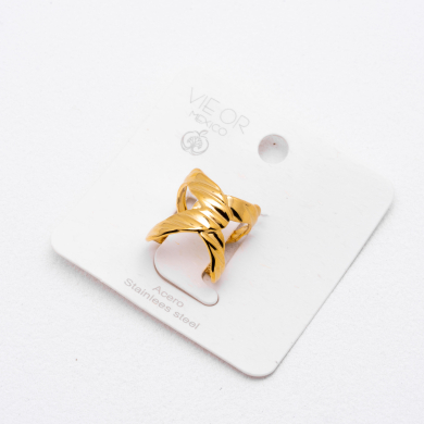 ANILLO ZO14104R Dorado Acero Inoxidable -2A56