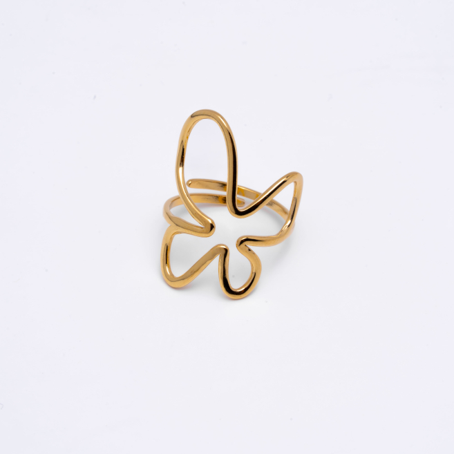 ANILLO ZO14318R Dorado Acero Inoxidable -2A39