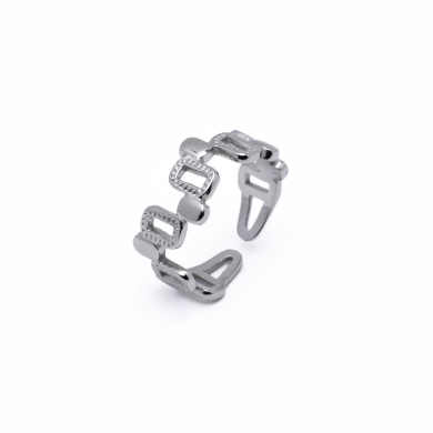 ANILLO ZO14132R Plateado Acero Inoxidable -2A23
