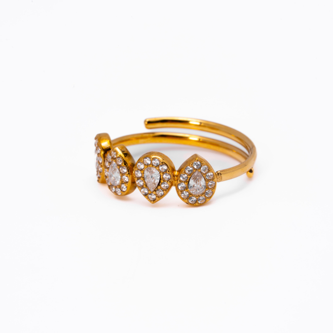 ANILLO ZO13002R Dorado Acero Inoxidable -A41