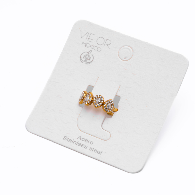 ANILLO ZO13002R Dorado Acero Inoxidable -A41
