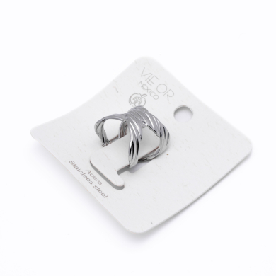 ANILLO ZO14104R Plateado Acero Inoxidable -2A56