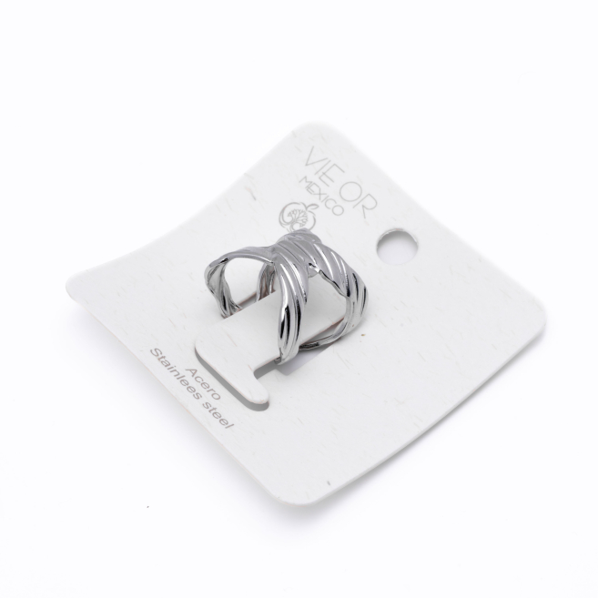 ANILLO ZO14104R Plateado Acero Inoxidable -2A56