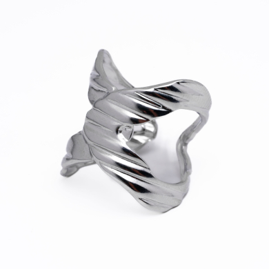 ANILLO ZO14104R Plateado Acero Inoxidable -2A56