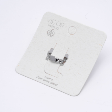 ANILLO ZO14143R Plateado Acero Inoxidable -2A37