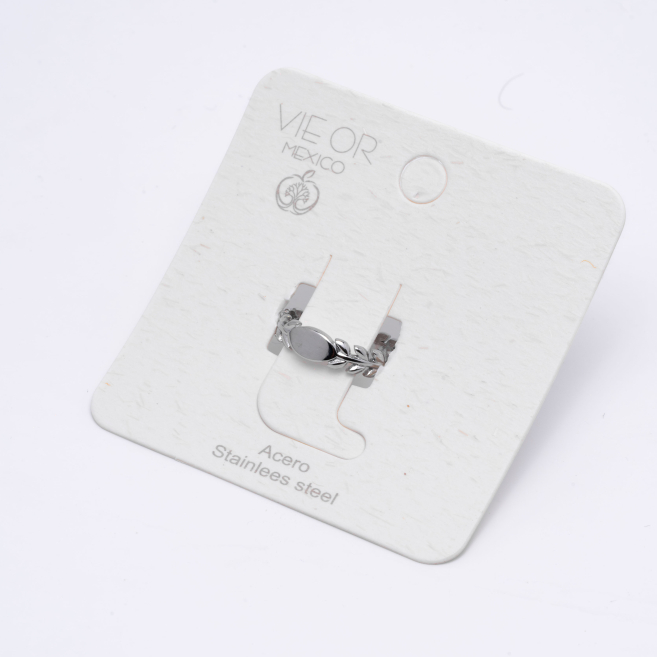 ANILLO ZO14143R Plateado Acero Inoxidable -2A37