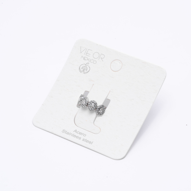 ANILLO ZO13002R Plateado Acero Inoxidable -A41