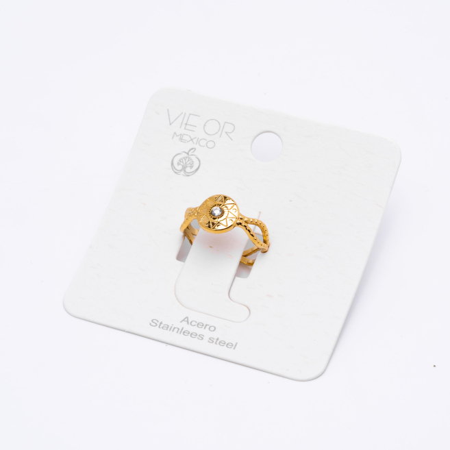 ANILLO ZO14139R Dorado Acero Inoxidable -A48
