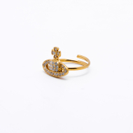 ANILLO ZO13596R Dorado Acero Inoxidable -A41