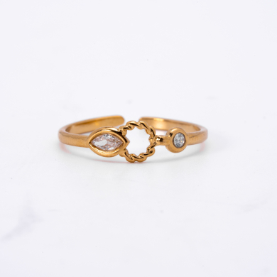 ANILLO ZO14309R Dorado Acero Inoxidable -A32