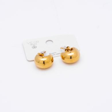 ARETES ZO14484E/18MM Dorado Acero Inoxidable -F25